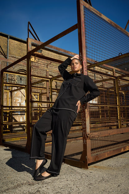 sorte bukser Wasabi WA-CHANIA 3 Bukser Black