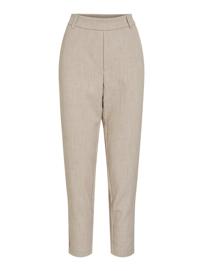 VILA VIVARONE HW SLIM PANT | Natural Melange