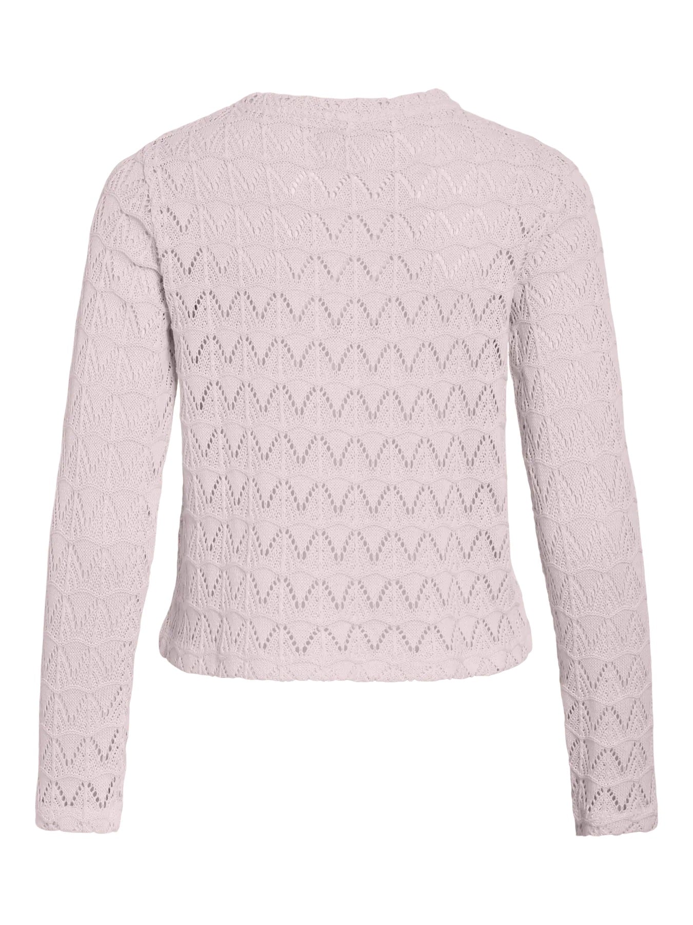 VILA hulmønstret cardigan med knapper – lys rosa