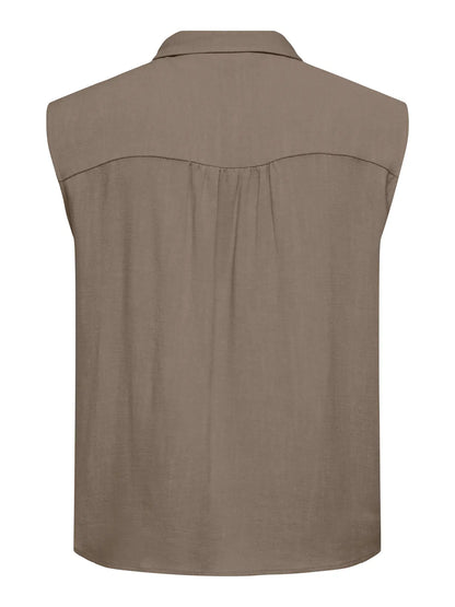 ONLY Carmakoma CARSIESTA S/L LINEN BL SHIRT PNT NOOS | Walnut