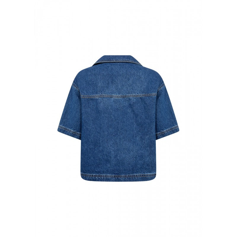 WASABI  wa-caia 12 bluse Medium Blue Denim