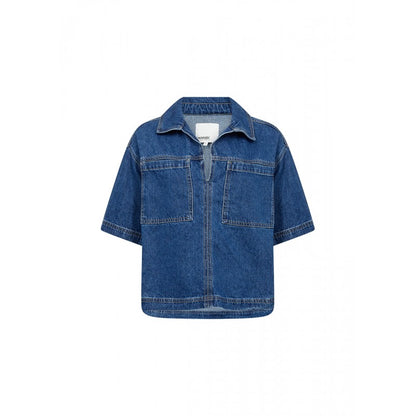 WASABI  wa-caia 12 bluse Medium Blue Denim