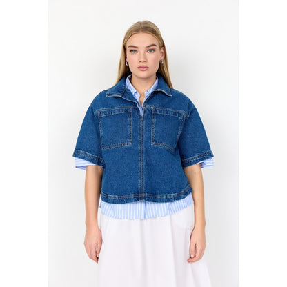 WASABI  wa-caia 12 bluse Medium Blue Denim