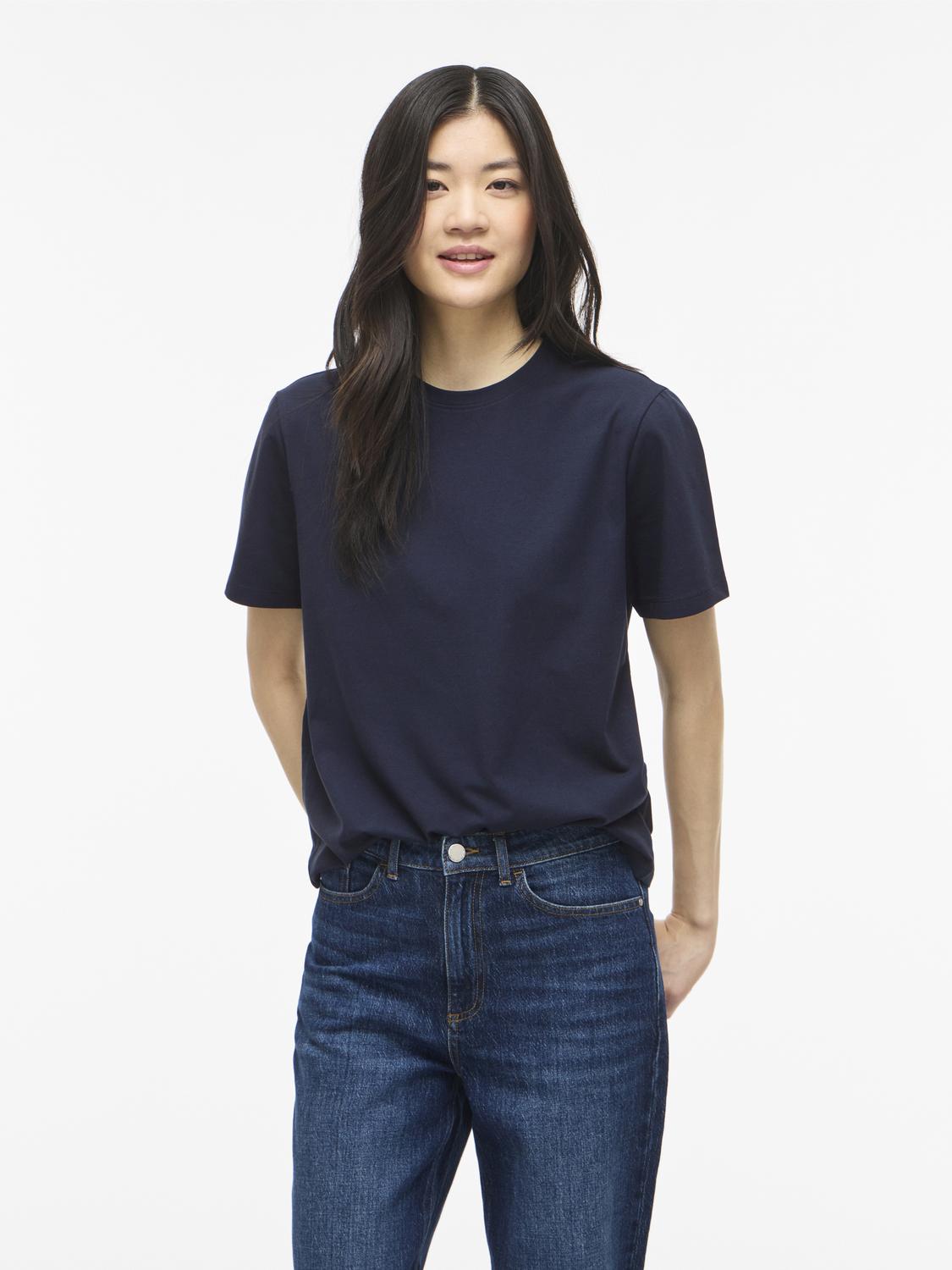 Vila - Vinora - T-shirt - Navy Blazer