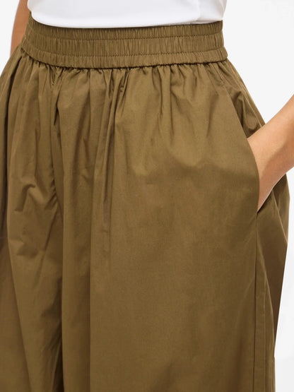 bukser med elastik og volumen VILA VIEMILIE Parachute Pants Dark Olive