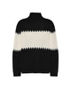 sort strik med hvid Humble MASONHBS Pullover Black combi