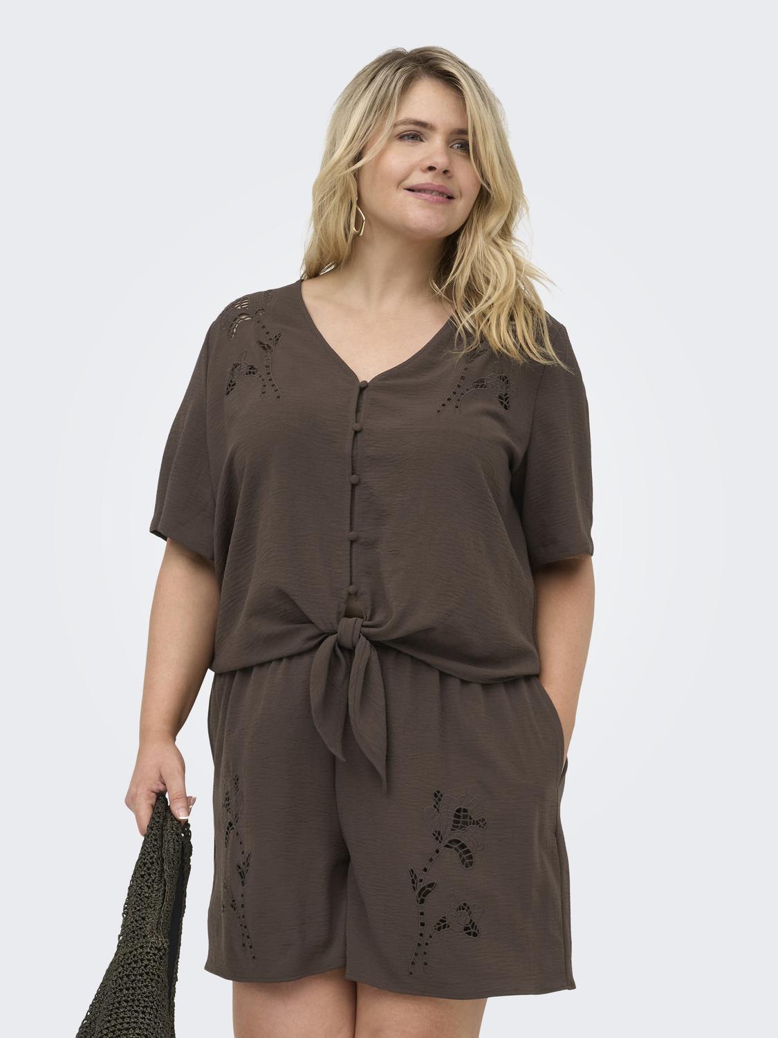 Only Carmakoma - Metta - Shirt - Chocolate Martini