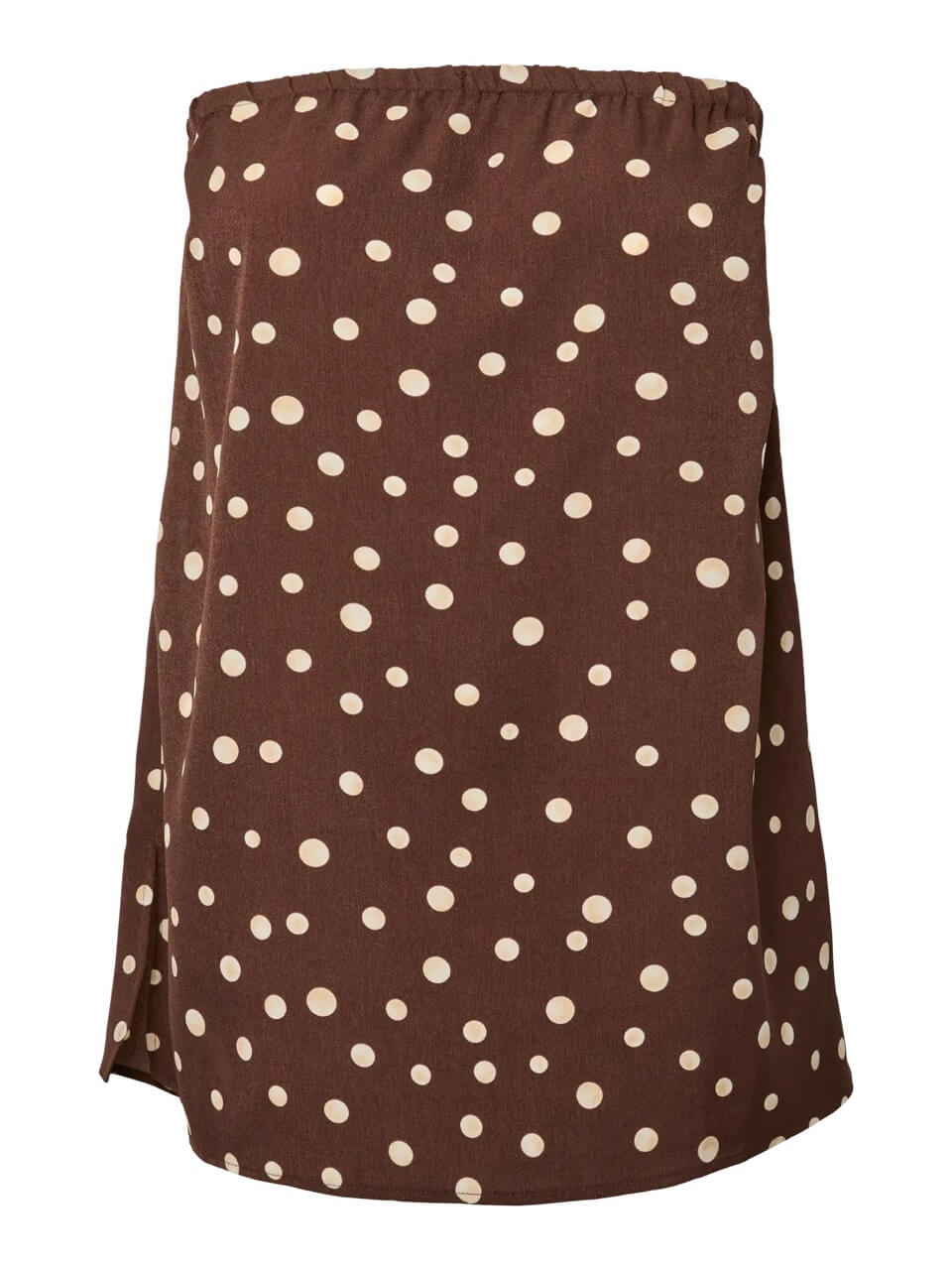 prikket bandeau top i brun og hvid. PIECES PCMOKKA BANDEAU TOP Coffee Quartz Dots